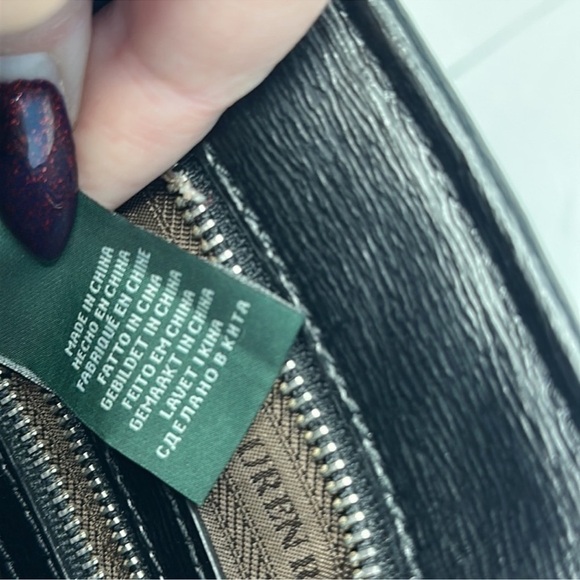 RALPH LAUREN Bag Calderwood Black Epi Leather Medium - Picture 10 of 11